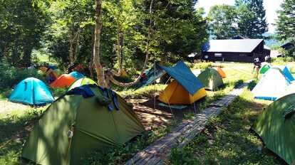大人気のキャンプ