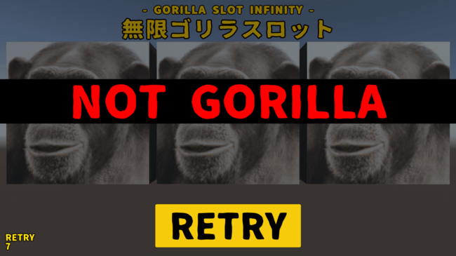 Unity制の無料ゲーム『無限ゴリラスロット -GORILLA SLOT INFINITY-』が公開_002