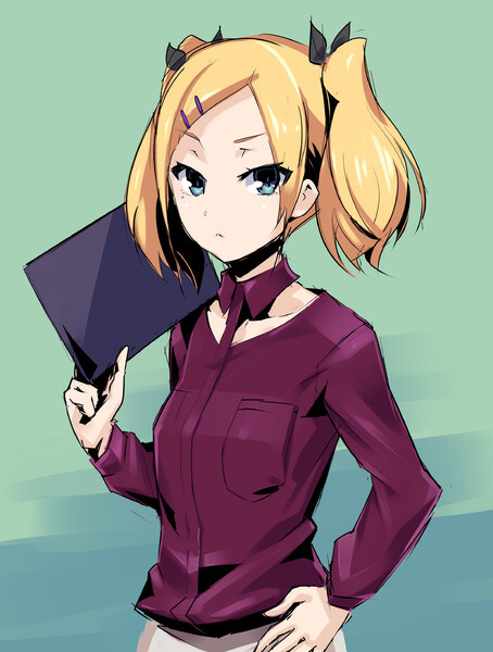 アニメ風金髪キャラクターイラスト ひじりせーら 🪼️🩵 on X: 