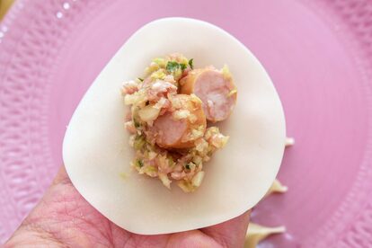 プリマハム・香薫ウインナーで ジューシー餃子