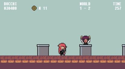 “『ぼっち・ざ・ろっく!』をスーパーマリオ化してみた!