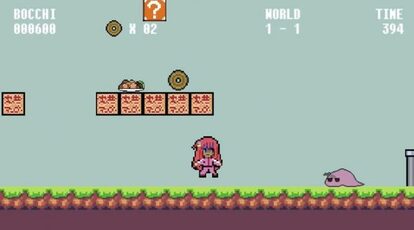 “『ぼっち・ざ・ろっく!』をスーパーマリオ化してみた!