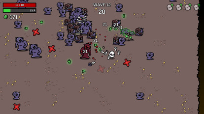 武器を持ったポテトの戦いを描くシューティングゲーム『Brotato』が正式リリース。エイリアンの惑星へ落ちてしまった唯一の生き残りポテトでエイリアンに立ち向かえ！_003