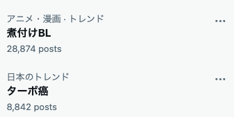 11月8日(水)のXトレンド