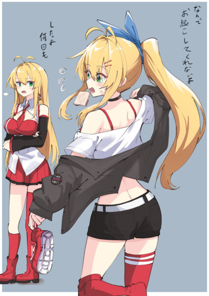 結んだ髪が素敵！ 『ポニーテール姿の女の子キャラクター』のイラスト