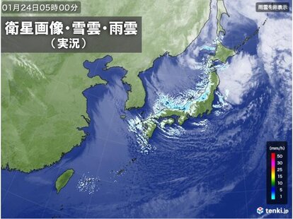 24日　日本海側を中心に大荒れ　24時間で1メートル近い降雪も　立ち往生など警戒