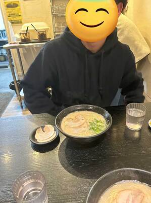 ラーメン店での写真