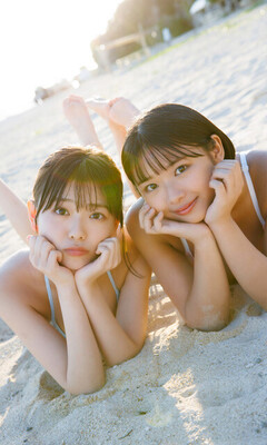 大熊杏優＆桑島海空＆紀内乃秋＆本郷柚巴『seju4姉妹』（撮影／桑島智輝）より。杏優ちゃんと海空ちゃん