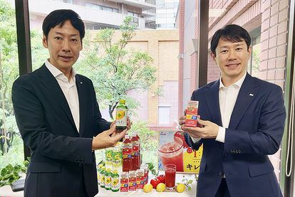 2社で「キレトマ」を訴求(左からポッカサッポロの室氏とカゴメの北村氏)