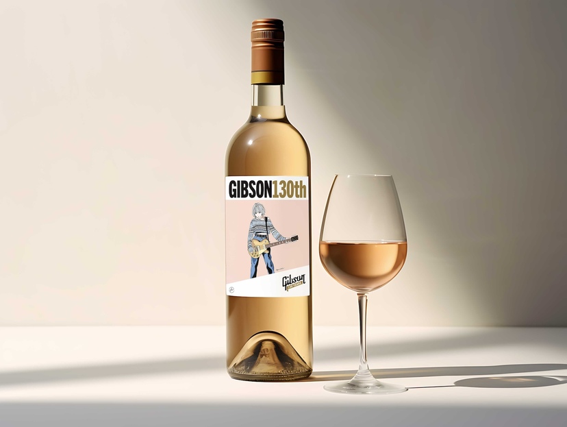 【20名非売品】GIBSON 130周年オレンジワイン 750ml 江口寿史 江口寿史がギブソン130周年を記念してアートワークを制作｜限定ラベル
