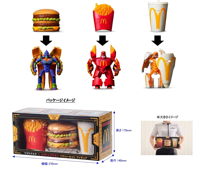 マクドナルド「エヴァンゲリオン」バリューセットフィギュア抽選開始 