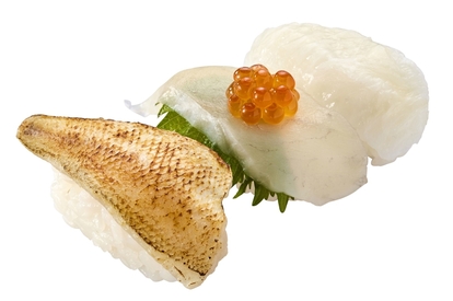 かっぱ寿司「3種の白身魚食べ比べ」
