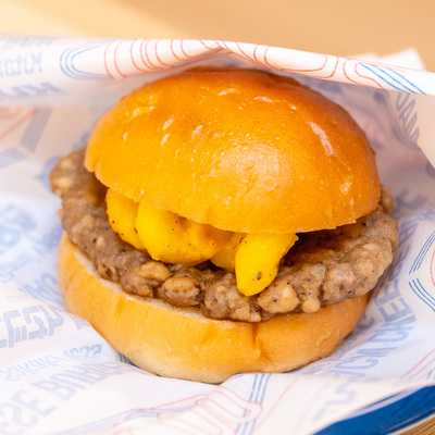 3SKM　マッケンチーズバーガー　撮影