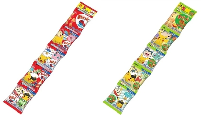 「おっとっとおやつパック〈うすしお味〉」「おっとっとおやつパック〈コーンポタージュ味〉」