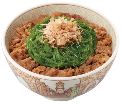 すき家「たっぷりめかぶ牛丼」