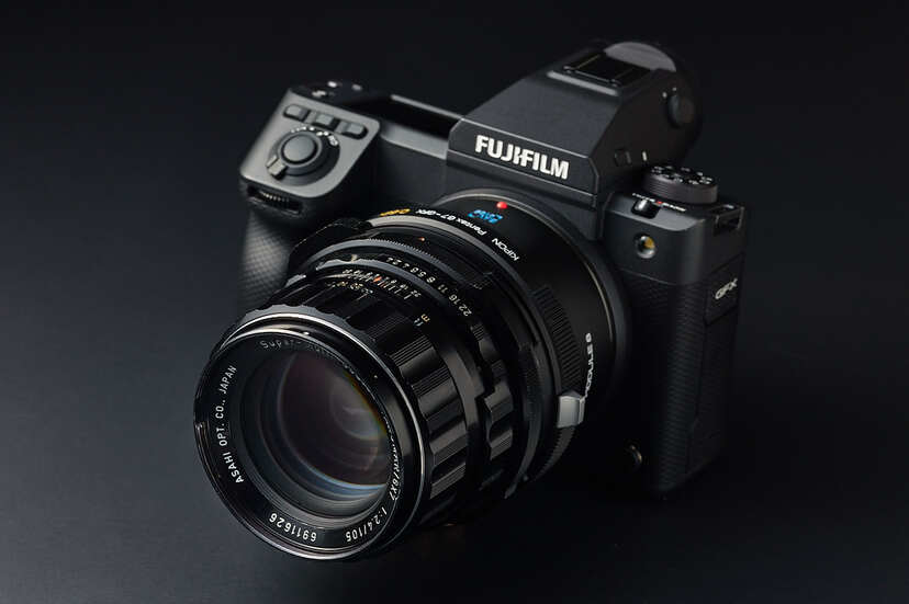 Mamiya SEKOR 80mm f1.9 + KIPON GFXアダプター Mamiya 645 SEKOR C 80mm / f1.9 with KIPON Focal Reducer