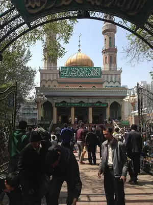 2014年当時、ウルムチのモスクの様子