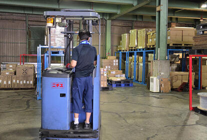 リーチフォークで運搬体験