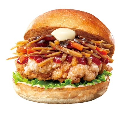 ロッテリア「旨辛鶏ごぼうバーガー」