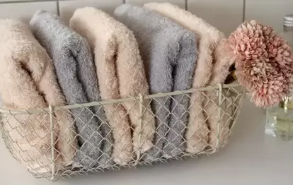 カゴに入ったタオル