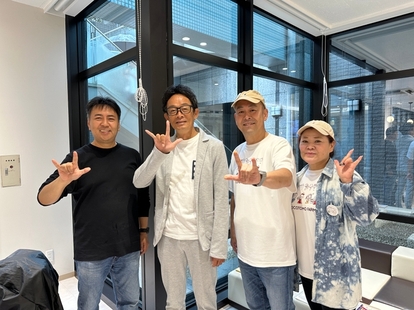 【犬山市 原市長(中央左)、齋藤代表(左)、玉木夫妻(中央右、右)】