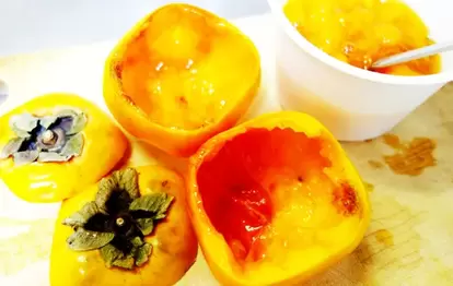 『簡単 柿プリン』を作る写真(撮影:エニママ)