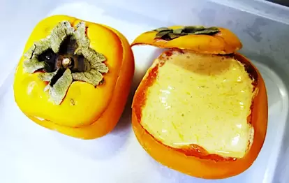 『簡単 柿プリン』を作る写真(撮影:エニママ)