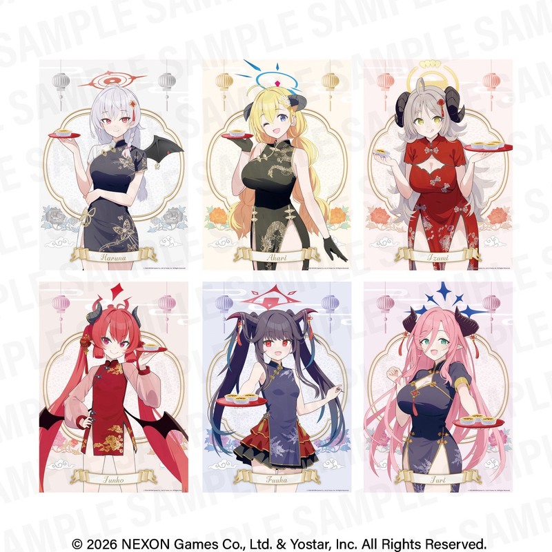 【韓国限定】美食研究会　ハルナ　フウカ アクスタ　ブルーアーカイブ　ブルアカ ブルアカ』美食研究会のハルナや給食部のフウカたちが横浜中華街で謎