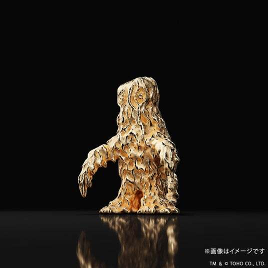 公害怪獣「ヘドラ」18金製ミニフィギュア。約1cmのサイズにドロドロ感