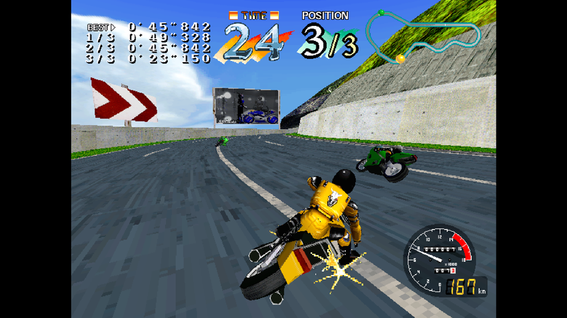 1995年 namco サイバーサイクルズ。【僅かなる破れあり、バイクバトル