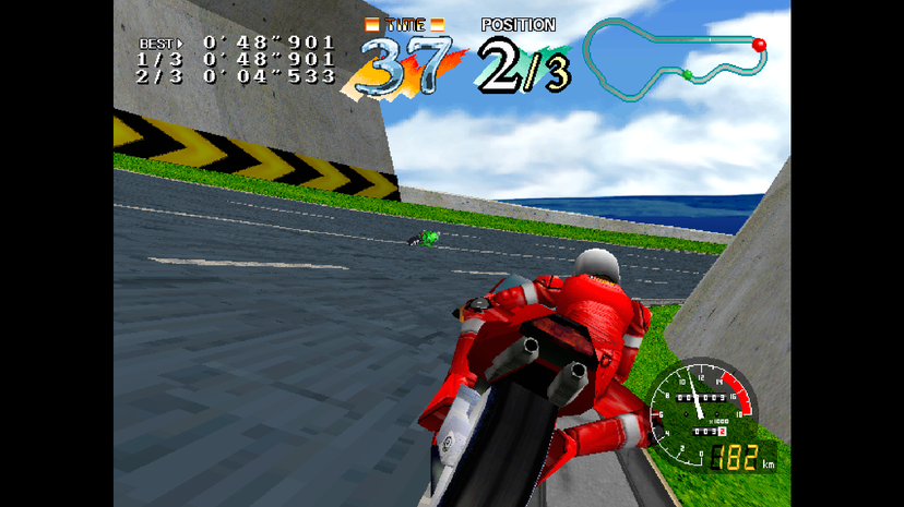 1995年にナムコから発売されたバイクレースゲーム『サイバーサイクル