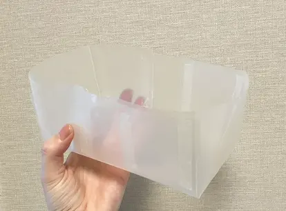 クリアファイルで作った収納ボックスの写真(撮影:grapeライフハック編集部)