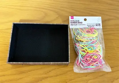 輪ゴムの活用写真(撮影:grapeライフハック編集部)