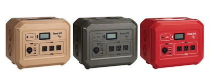 PowerArQ Pro 左:コヨーテタン、中央:オリーブドラブ、右:レッド