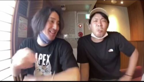 コロナ陽性者　爪楊枝を口に