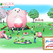 ポケモン「ラッキー」の公園が福島県に12月開園！　遊具に桃色ポケモン大集合で楽しそう