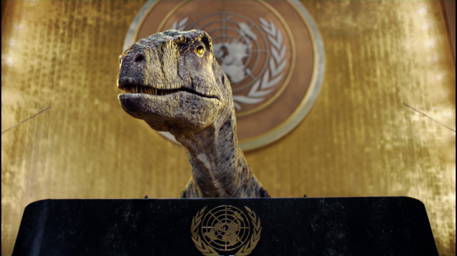 恐竜が国連で 絶滅を選ぶな と世界に呼びかけ ニコニコニュース