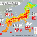 5日の最高気温　夏日続出　福島などで30℃予想も　5月でも熱中症に注意