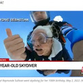 100歳誕生日を迎えた女性がスカイダイビングに挑戦「できるうちにやっておかないと」（米）＜動画あり＞