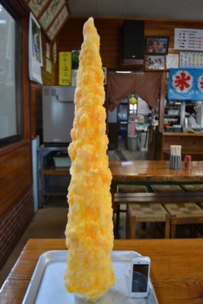高さが高い 立たないと食べられない 宮崎市 百姓うどん の スカイツリーかき氷 には 氷約2kgを使用 ニコニコニュース
