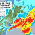 関東　これから激しい雨や雷雨のピーク　大雨による土砂災害や低い土地の浸水に警戒