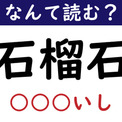 【なんて読む？】今日の難読漢字「石榴石」