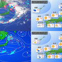 北海道・沖縄 大気不安定　大雨警戒