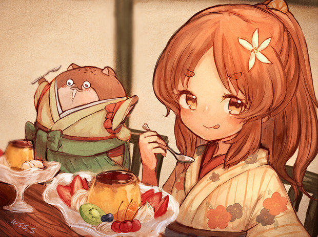 プルプルで美味しそう プリン を食べる女の子キャラクターのイラスト詰め合わせ ニコニコニュース プルプルで美味しそう プリン を食べる女の子キャラクターのイラスト詰め合わせ ニコニコニュース