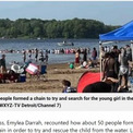 湖で溺れてしまった6歳女児、50人以上が腕を組み“人間ロープ”で捜索（米）＜動画あり＞