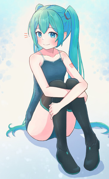 アニメスタイル 水着 女性キャラクター 絵画 冴えカノ」イラストレーター・深崎暮人の看板娘「ニア」水着姿で