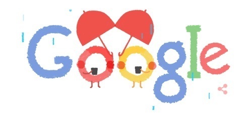 丸いキャラクターが可愛い Googleロゴがバレンタインデーに合わせたイラストに ニコニコニュース