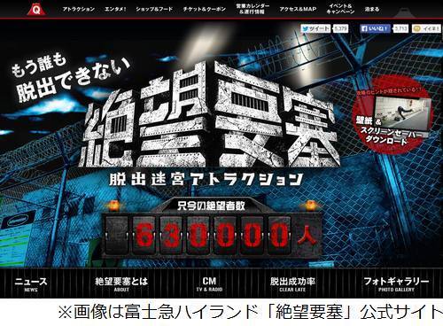 富士急 絶望要塞 3dsで再現 脱出成功者2組の人気アトラクション ニコニコニュース