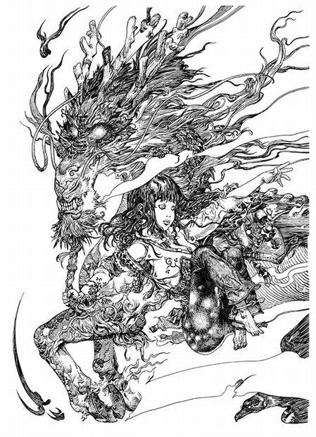 寺田克也個展 Terra S Black Marker 2 綿密すぎる一発描きモノクロ作品群 ニコニコニュース
