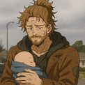 子供を抱いて散歩してたらホームレスに間違えられ通報されたアーティスト男性(New!!)